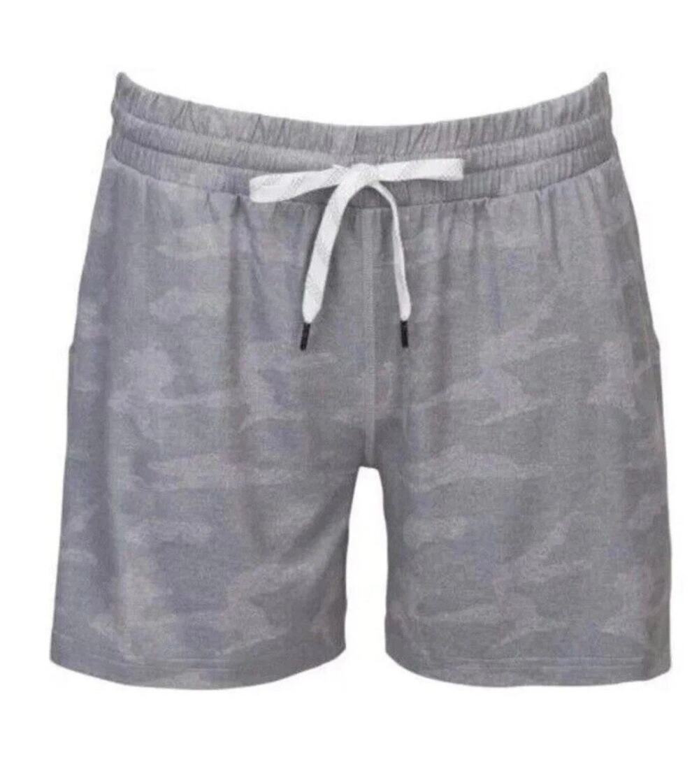 Pacific Trail Cozy Shorts Zipper Pockets Gray Camo XXL